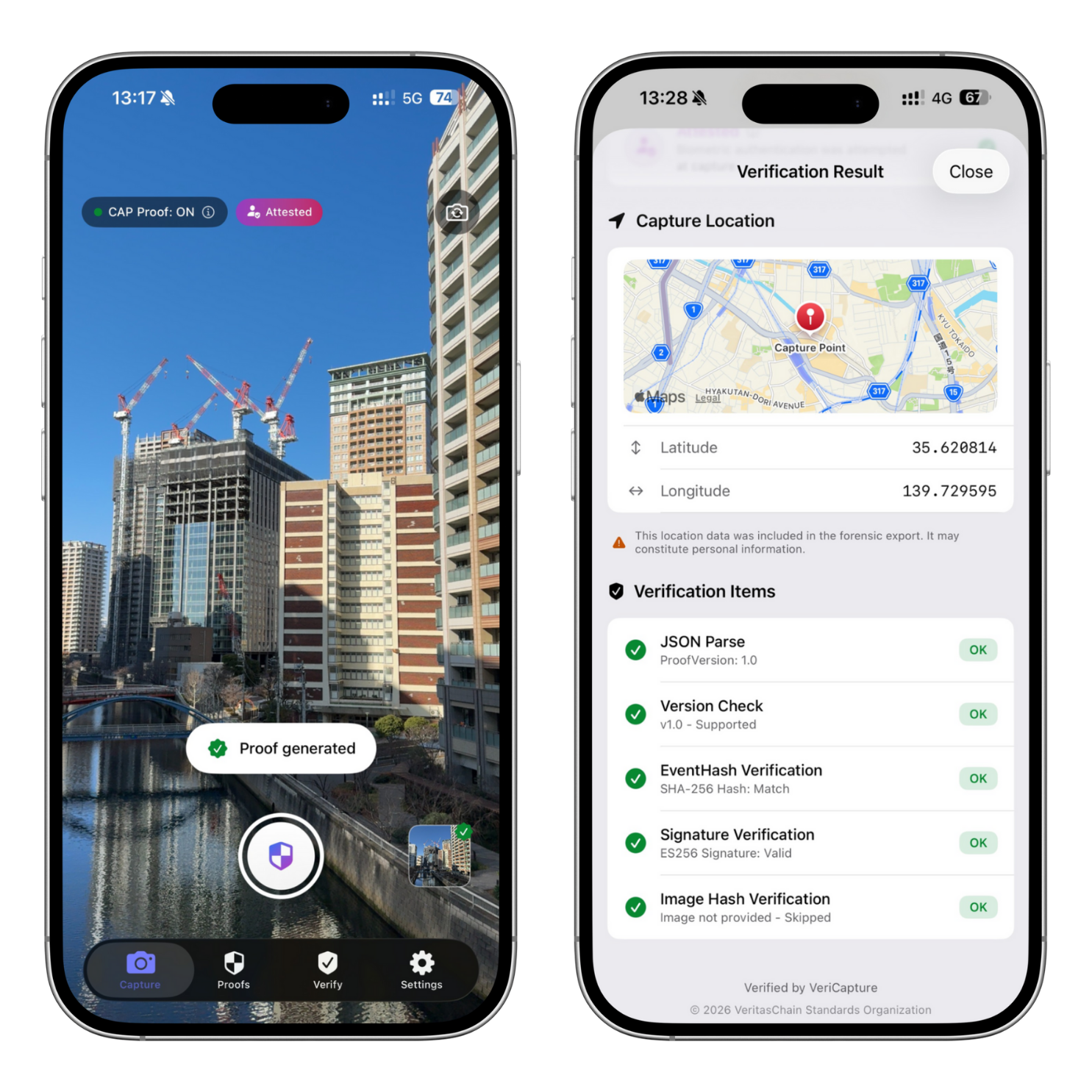VeraSnap iOS App Mockup